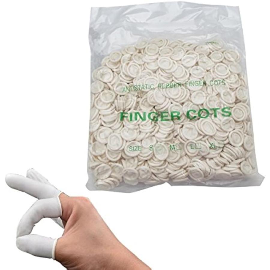 ラテックス 指サック 業務用 大量 約 1000個 タオル セット 保護 ホワイト 500g ホワイト