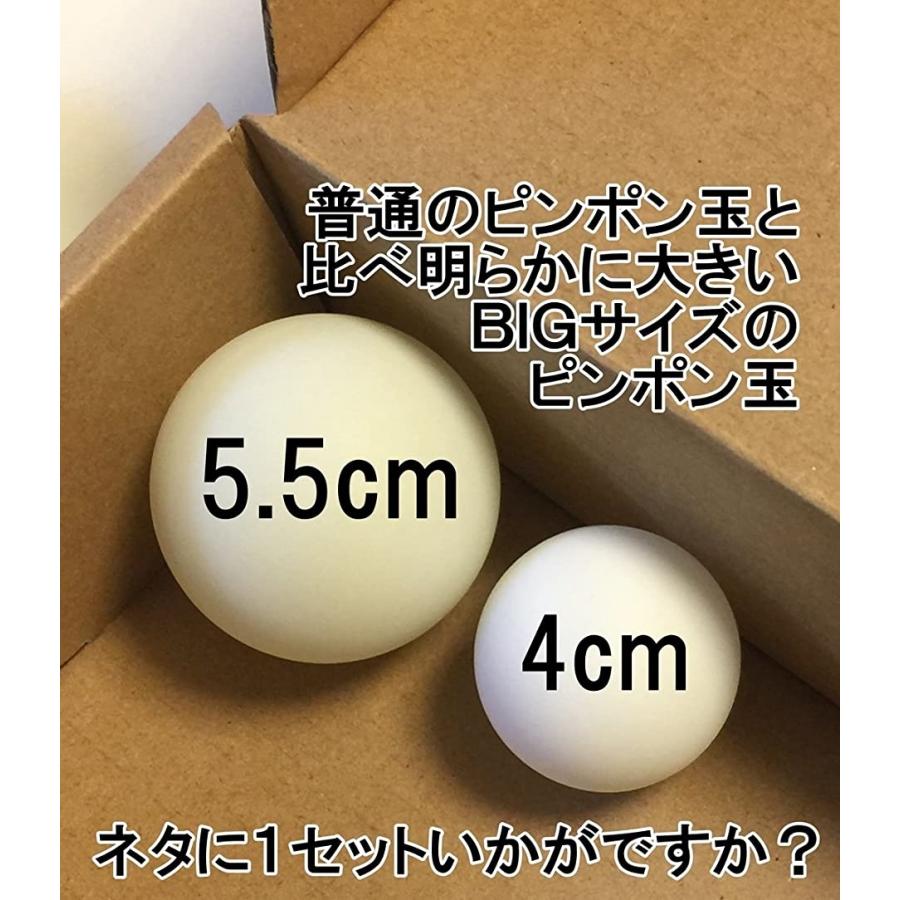大きい ピンポン玉 55mm おもしろおもちゃ 卓球 ボール白 3個(「白 3個