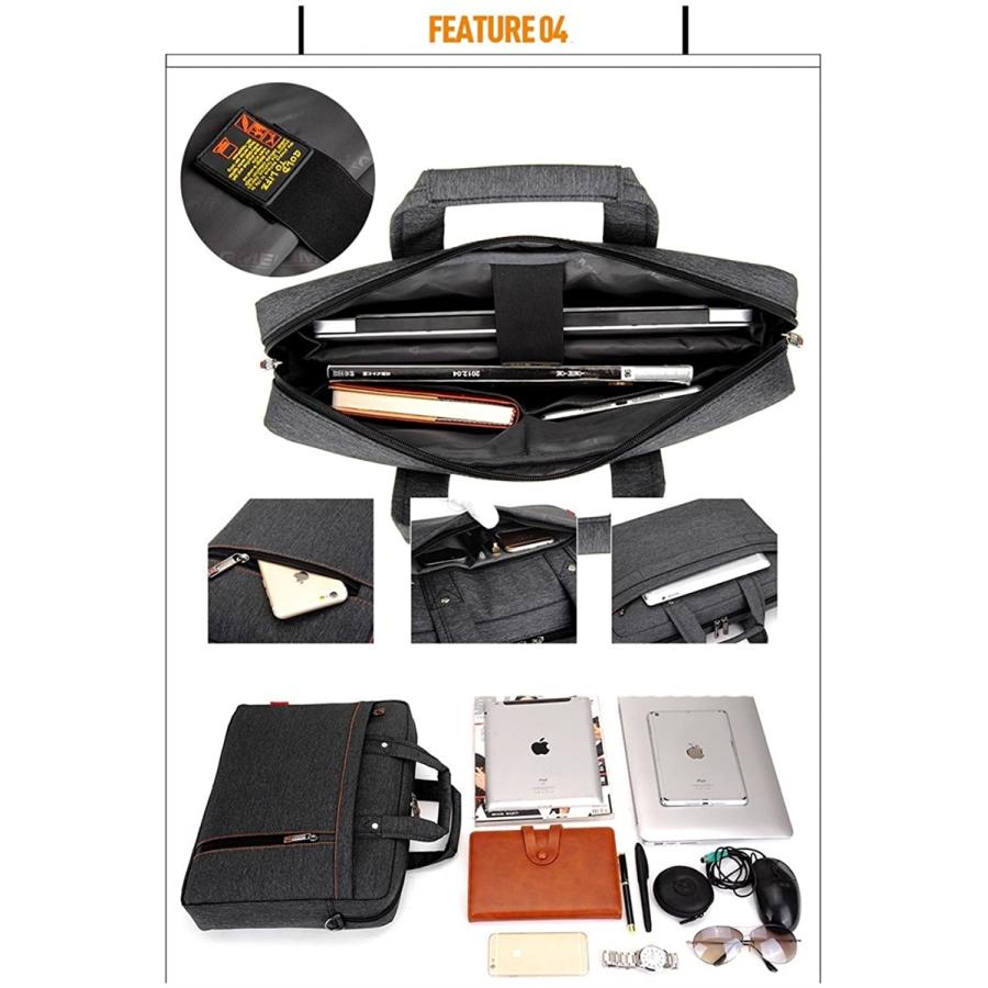 Pcバッグ パソコンバッグ ビジネスバッグ ショルダーバッグ レディース メンズ グレー グレー マチ調整版 17インチ