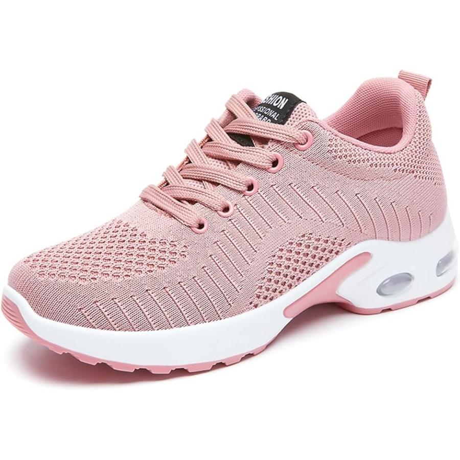 スニーカー 運動靴 ランニングシューズ ウォーキング レディース 軽量 トレーニングシューズ 24.5 (ピンク 24.5 cm)