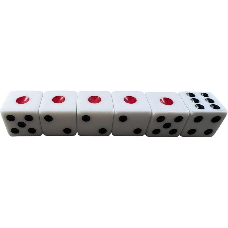サイコロ ダイス さいころ 予備 紛失 補充用 6面 算数 ボードゲーム チンチロ (6個セット,  14mm)（Yahoo!・スピード発送 ホリック）