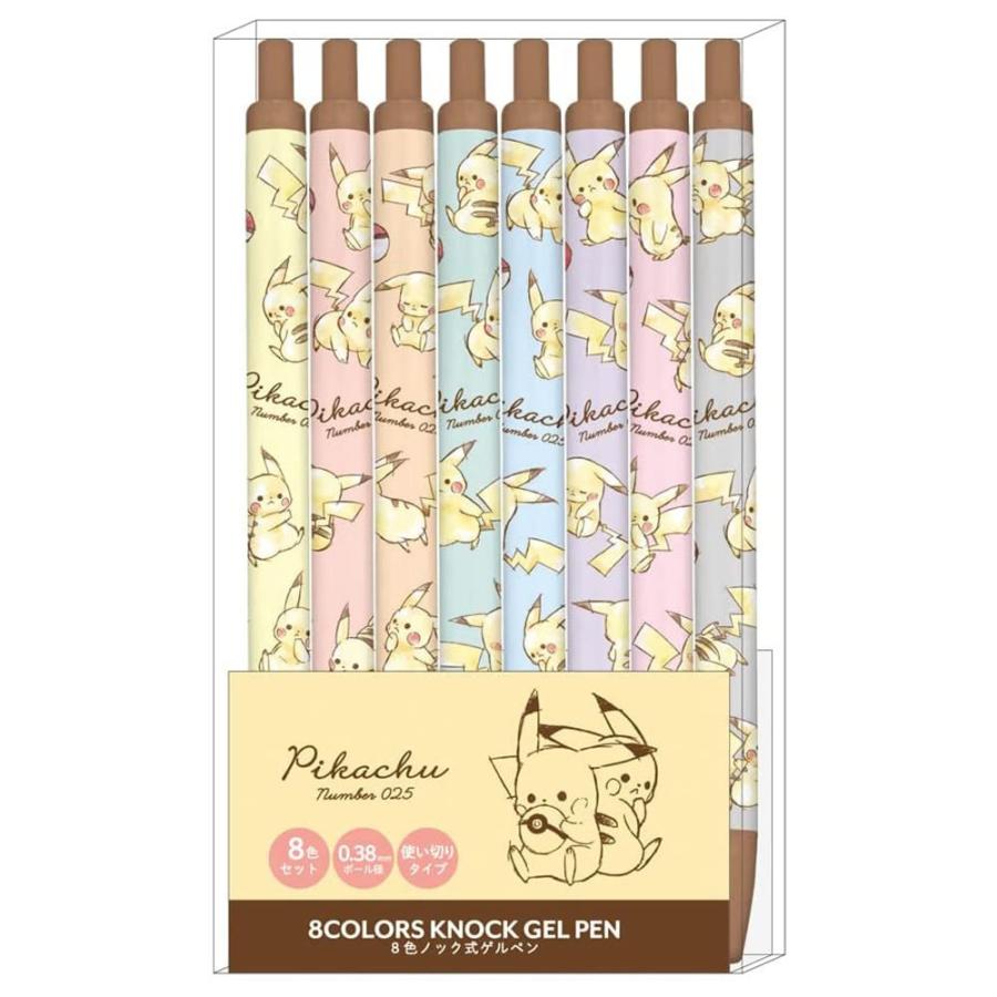 カミオジャパン ポケモン ピカチュウ ゲルインクボールペン 0.38 8色