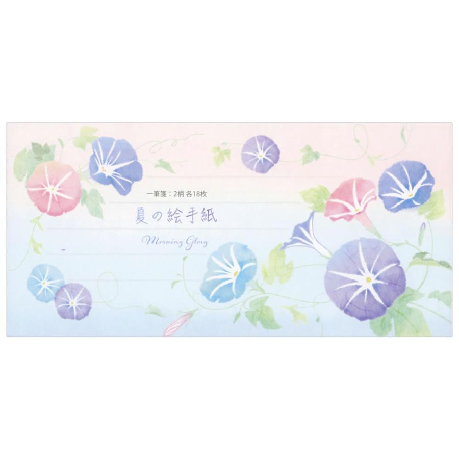 一筆箋 夏柄 夏の絵手紙 Mp 538 16 2柄36枚 便箋 朝顔 フロンティア Frontia Mp 538 堀萬昭堂 ヤフー店 通販 Yahoo ショッピング