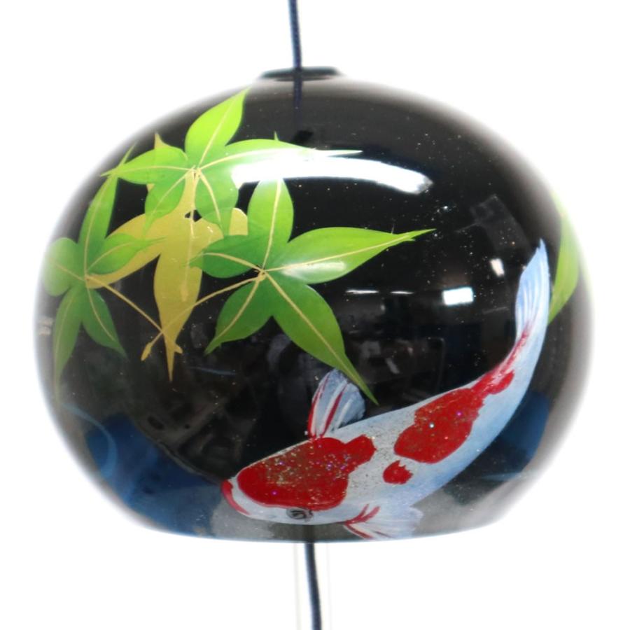 風鈴 ガラス うるし匠風鈴 もみじに鯉 R 247 会津喜多方 漆 蒔絵仕上げ 手作り風鈴 木之本 音色で涼む日本の夏の風物詩 ふうりん フウリン 日本製 R 247 堀萬昭堂 ヤフー店 通販 Yahoo ショッピング