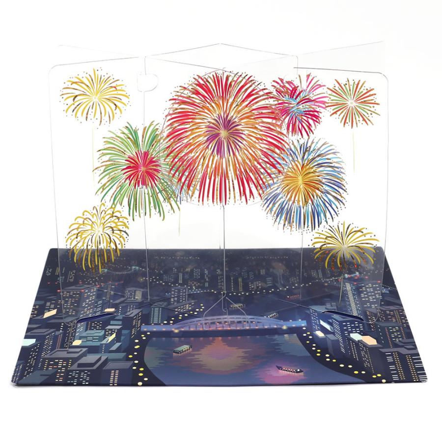 グリーティングカード 多目的 夏カード 透明花火 S4245 サンリオ 立体カード ポップアップ 飛び出す 多用途 サマーカード 暑中見舞い なつ サマー 季節 S4245 堀萬昭堂 ヤフー店 通販 Yahoo ショッピング