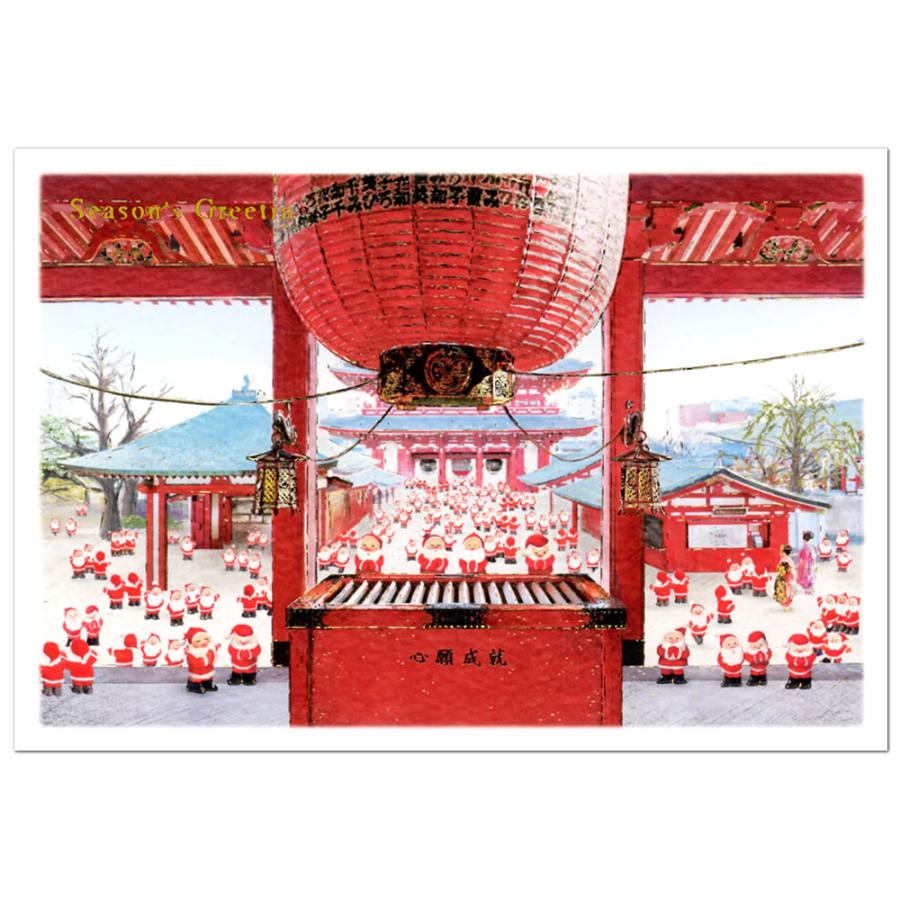 クリスマスカード 和風 海外向け 和風ミニサンタカード Sj 72 初詣 グリーティングライフ Christmas Card グリーティングカード Sj 72 堀萬昭堂 ヤフー店 通販 Yahoo ショッピング