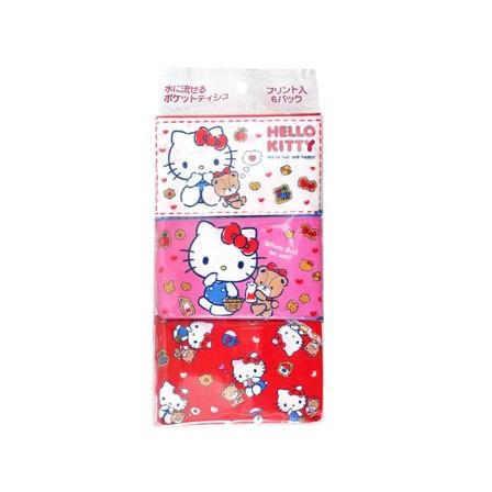 ポケットティッシュ6P ハローキティ(1個入) : 堀商店Yahooストア