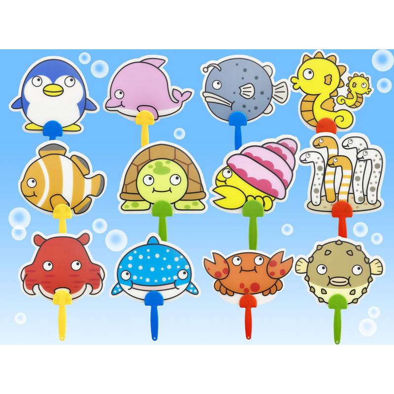 海物語‪♡ジャンピングねこさん♥リバーシブルうちわ♥チャームパーツ2点セット♫ 50景品 【大特価】うみっこフレンズ うちわ(24個入) : 堀商店Yahoo
