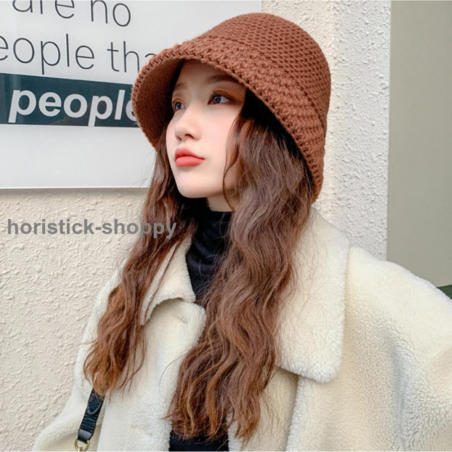 ニットバケットハット レディース ニットキャップ 韓国風 ニットバケットハット レディース ニットキャップ 韓国風