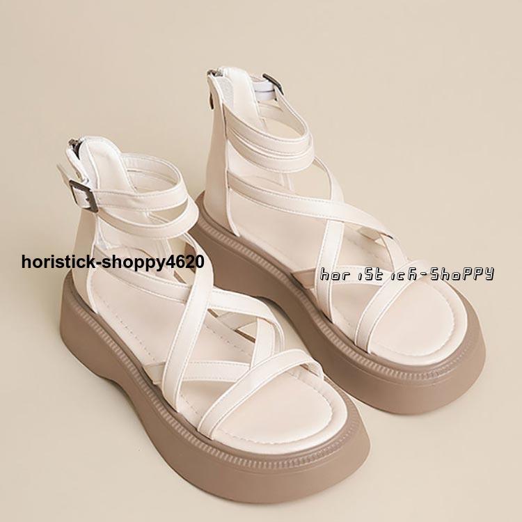 4.5cm サンダル 美脚 ブーツサンダル 歩きやすい ストラップ 4.5cm サンダル 美脚 ブーツサンダル 歩きやすい ストラップ