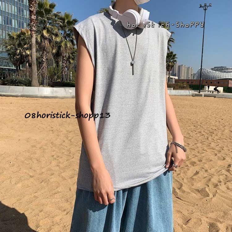 ノースリーブ Tシャツ メンズ ルーズ タンクトップ ベスト ノースリーブ Tシャツ メンズ ルーズ タンクトップ ベスト