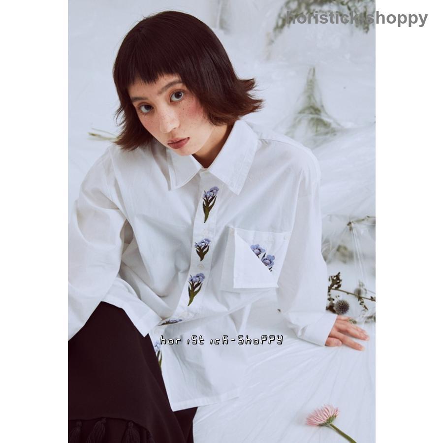 ブラウス トップス レディース 長袖 春 秋 刺繍 花柄 シャツ ブラウス トップス レディース 長袖 春 秋 刺繍 花柄 シャツ