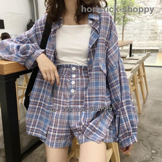 チェック柄 パンツセット セットアップ レディース カジュアル 韓国 秋 