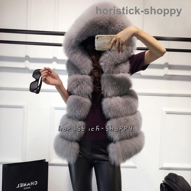 グレー 毛皮 ノースリーブコート グレー 毛皮 ノースリーブコート