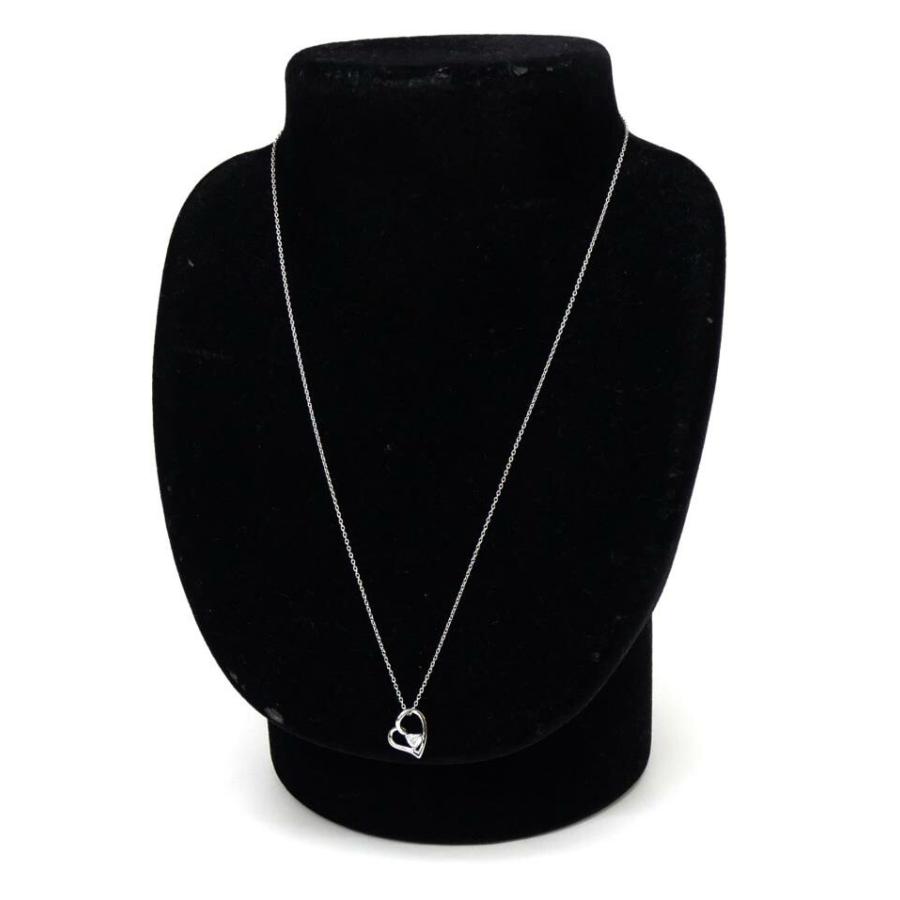 ハートモチーフダイヤモンドネックレス 0.15ct /プラチナ/Pt850、Pt900 