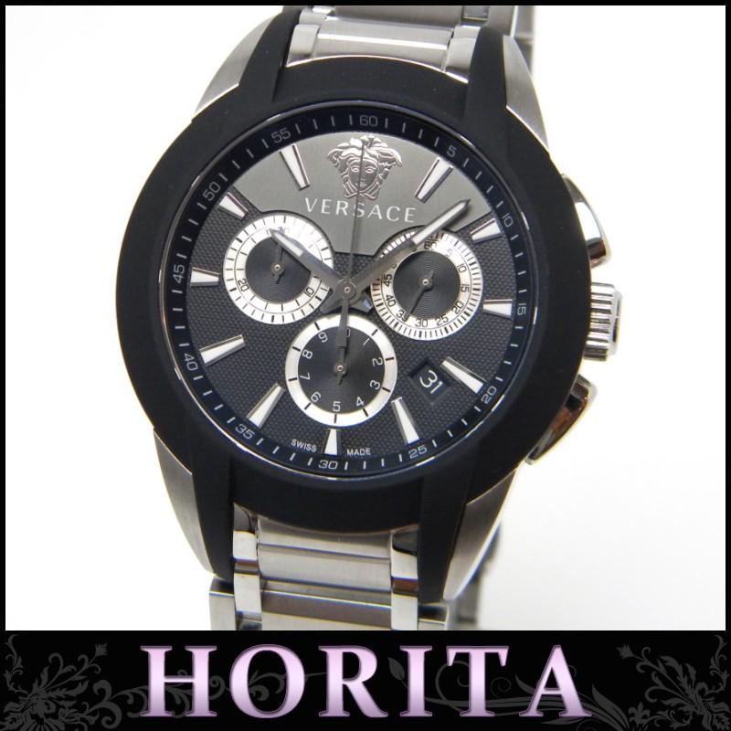 ヴェルサーチ Versace 時計 クオーツ クロノ M8c 黒盤 Ss 中古 23594 23594 23594 堀田商事質店 Yahoo 店 通販 Yahoo ショッピング
