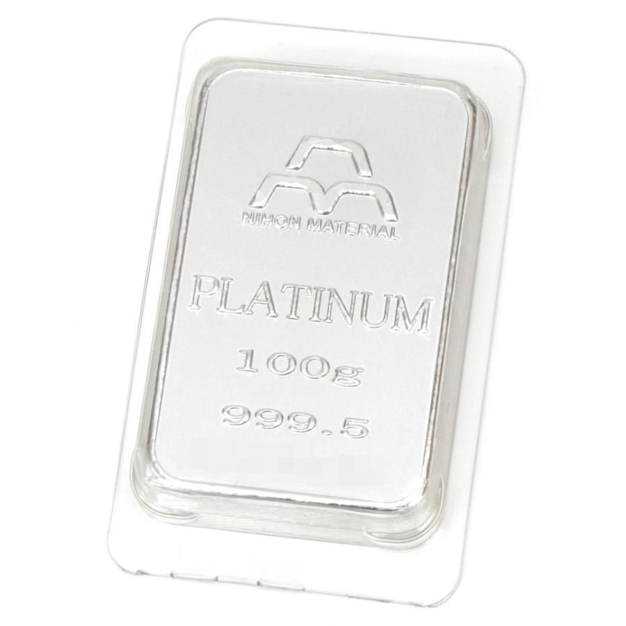 新品】日本マテリアル 純プラチナ インゴット 100g プラチナバー