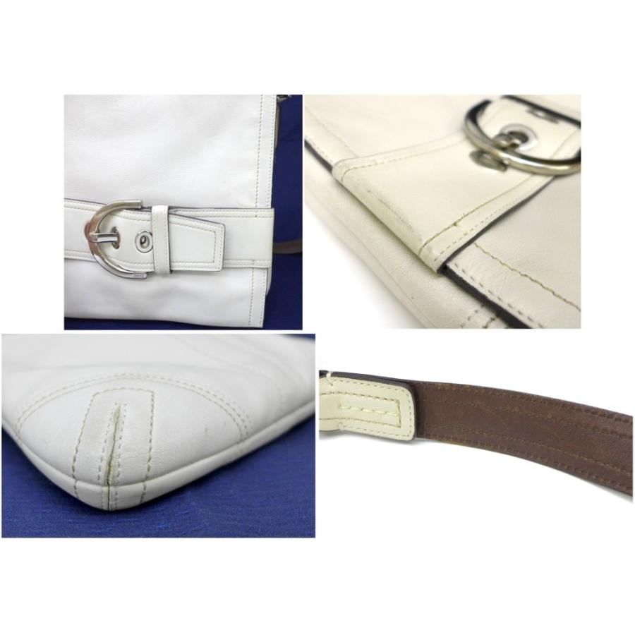COACH（コーチ） ショルダーバッグ 8A07 アイボリー レザー 【中古