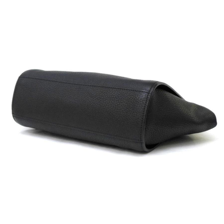 GIORGIO ARMANI ジョルジオ アルマーニ ハンドバッグ 黒 レザー 【中古