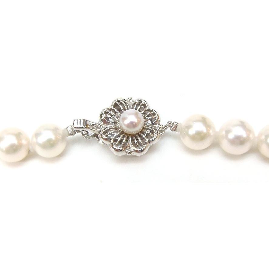 パールネックレス 7.5〜8.0mm 真珠/シルバー(48024) : 堀田商事質店