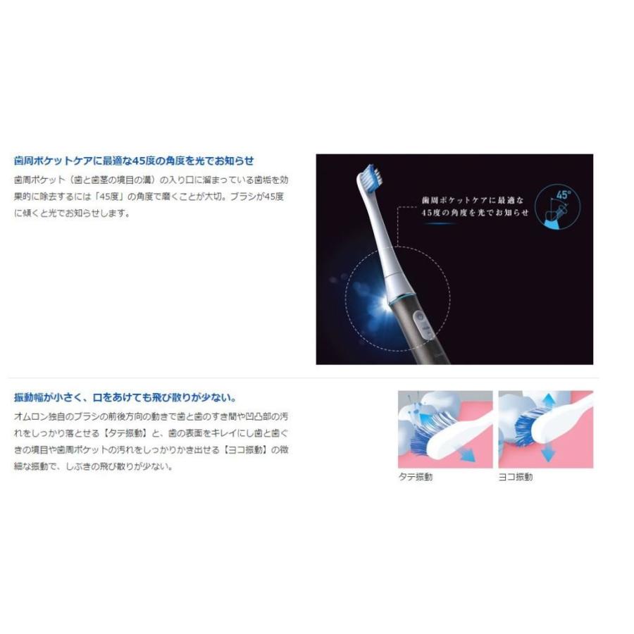 オムロン omron 音波式電動歯ブラシ HT-B324-BK ブラック(48175)楽天