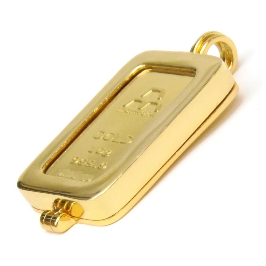 ミニ 金元宝 999.9純金製 (1g) 金 純金 ゴールド ガラス瓶付き スイス ヴァルカンビ ゴールドバー 1g 純金 インゴット 24金 延べ棒