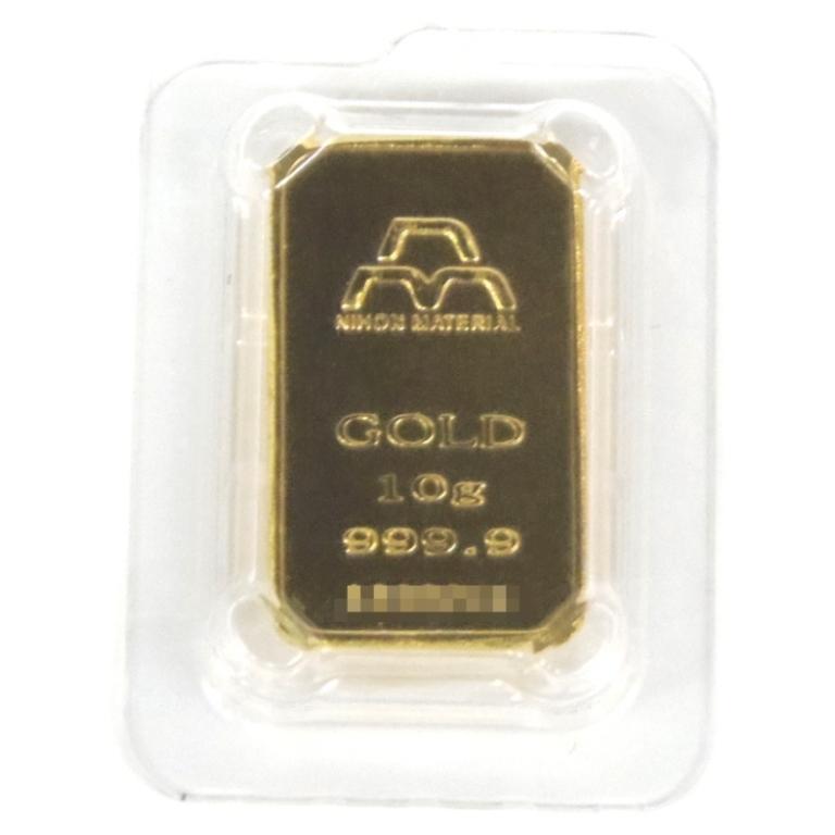 新品】日本マテリアル 純金 24金 インゴット 10g ゴールドバー 新品】日本マテリアル 純金 24金 インゴット 10g ゴールドバー