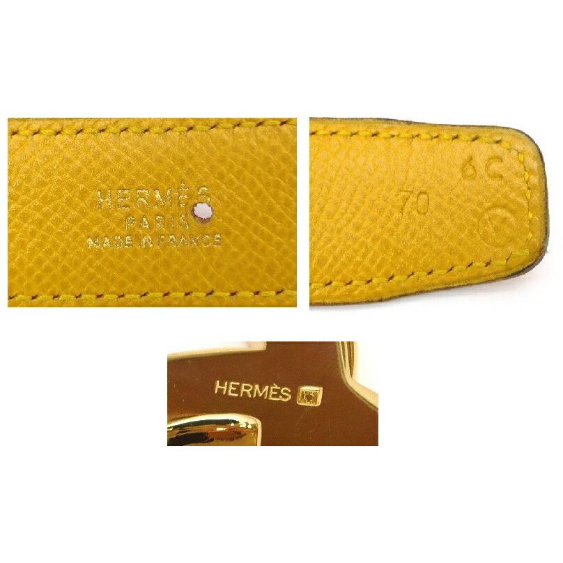 HERMES（エルメス） リバーシブルベルト 70cm 〇V刻印 G金具 赤