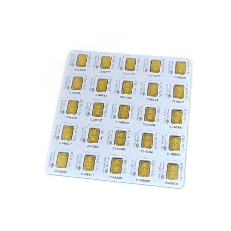 新品】パンプ PAMP 純金 インゴット ゴールドバー 24金 ingot 1g×25本