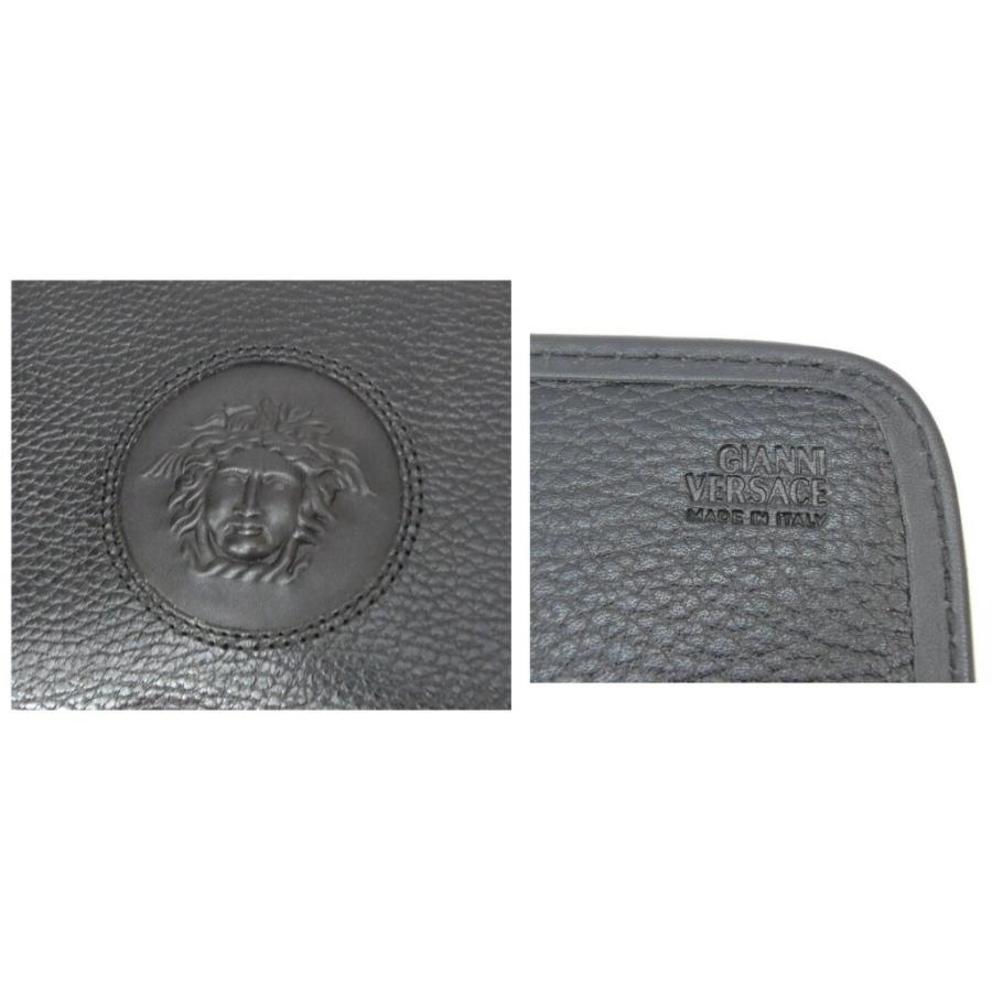 VERSACE ビジネスバッグ ブリーフケース メデューサ 型押し 黒 レザー
