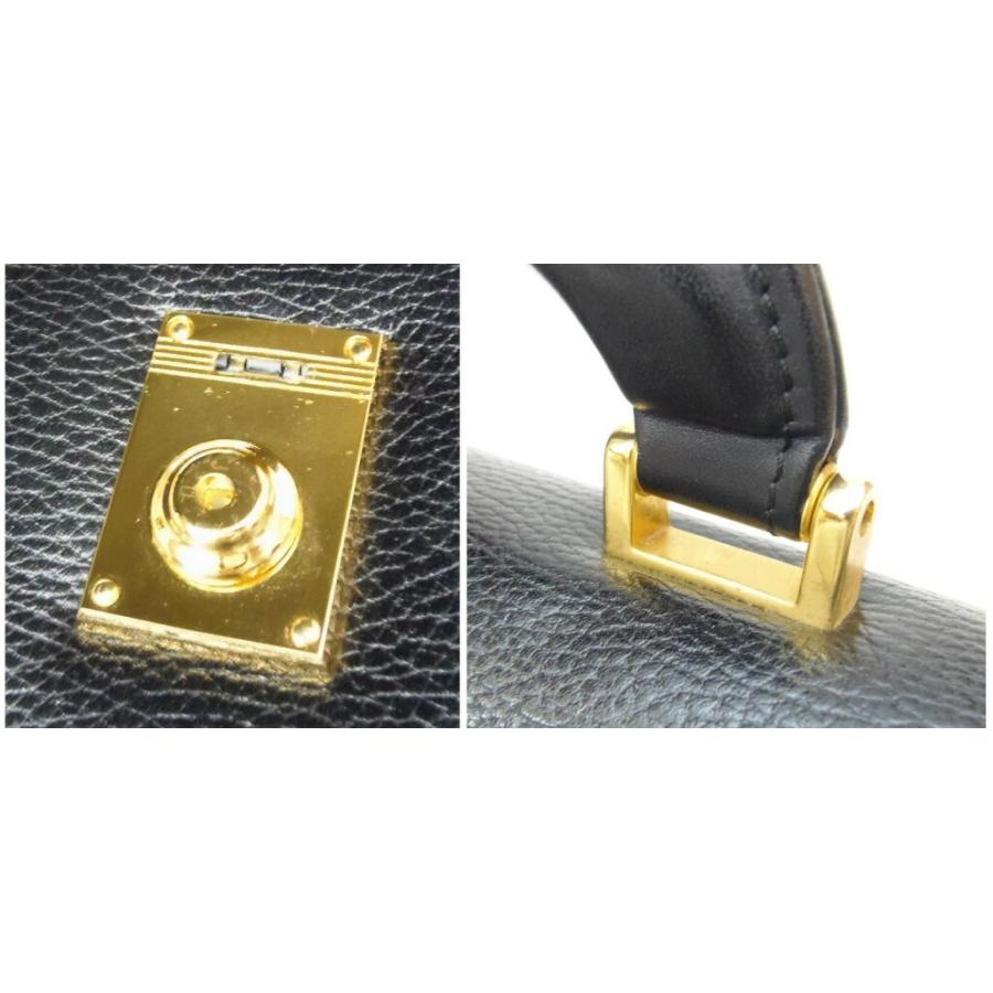 VERSACE ビジネスバッグ ブリーフケース メデューサ 型押し 黒 レザー