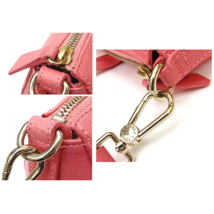 FURLA（フルラ） ハンドバッグ 2WAY ロゴチャーム付き ピンク 【中古