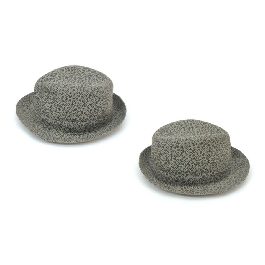 HERMES（エルメス） ハット シェーヌダンクル 帽子 グレー系 麻