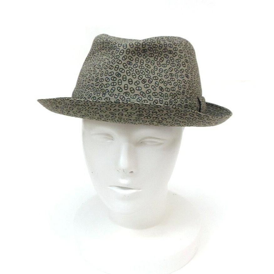 HERMES（エルメス） ハット シェーヌダンクル 帽子 グレー系 麻