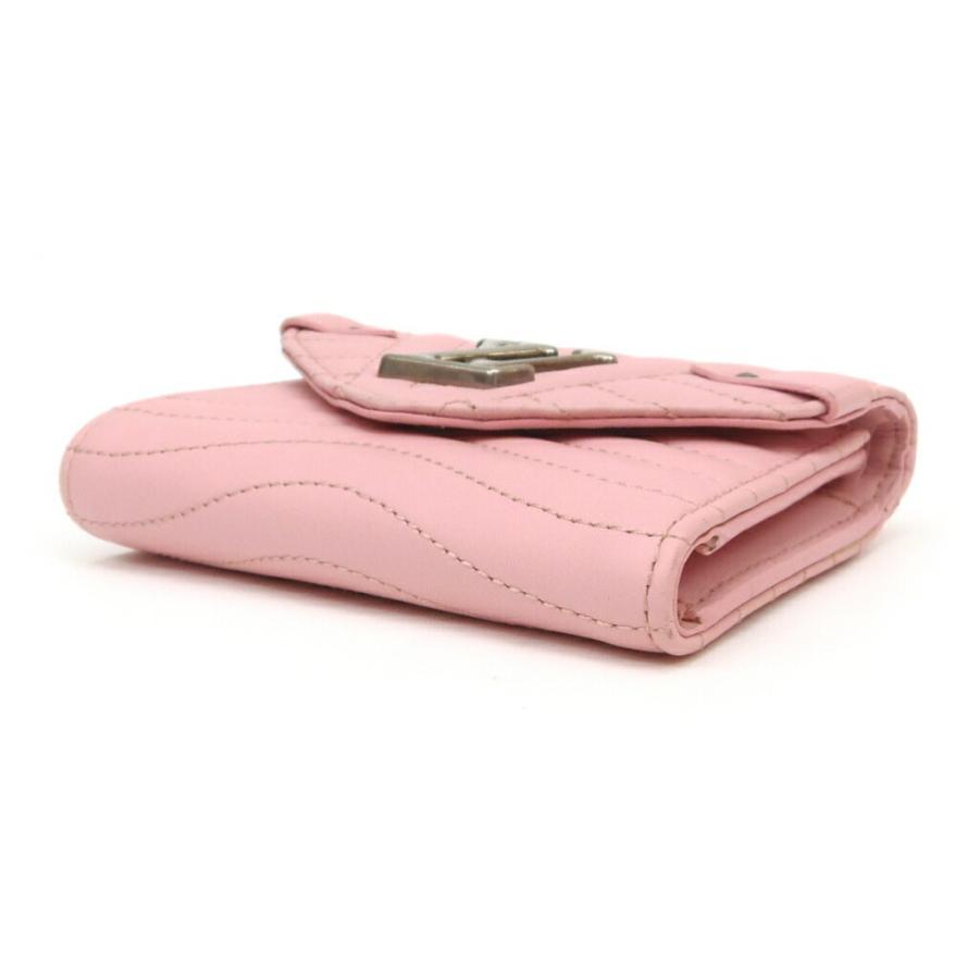 ルイ・ヴィトン 三つ折り財布 ニューウェーブ コンパクト ウォレット M63730 スムージーピンク 【中古】(55976) LOUIS VUITTON（ルイ・ヴィトン） 三つ折り財布 ニューウェーブ