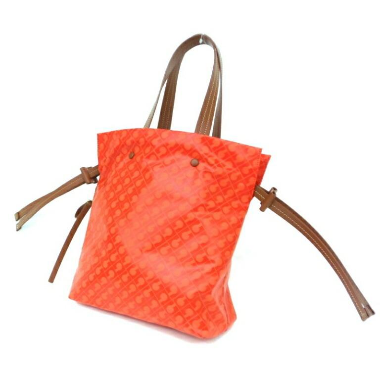 ゲラルディーニ Gherardini トートバッグ ソフティ ハンドバッグ オレンジレッド 中古 56074 56074 堀田商事質店 Yahoo 店 通販 Yahoo ショッピング