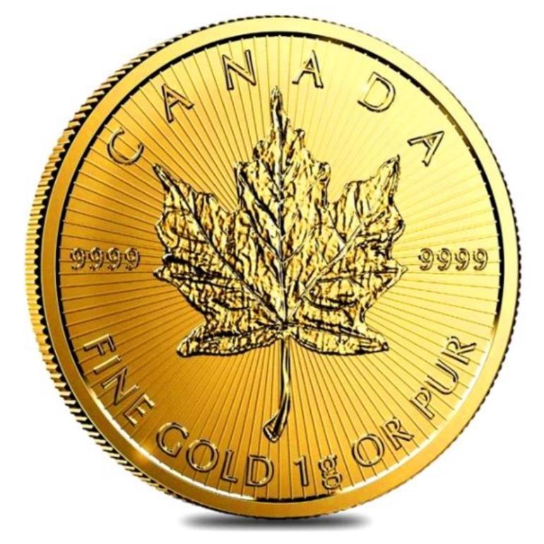 メイプル金貨 2021年 1g 純金 K24 メイプルリーフ金貨 メープルリーフ