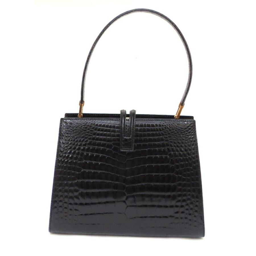 MORABITO（モラビト） ハンドバッグ クロコダイル 黒 【中古】(56274