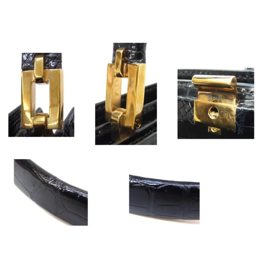 モラビト MORABITO ハンドバッグ クロコダイル 黒 【中古】(56274) MORABITO（モラビト） ハンドバッグ クロコダイル 黒 【中古】(56274