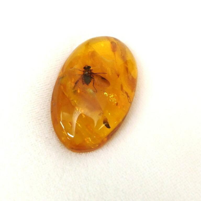 天然石 琥珀 ルース 21.766ct 虫入り こはく(56421)の画像