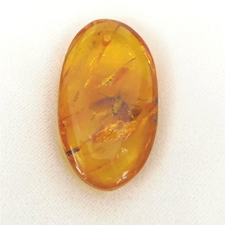 天然石 琥珀 ルース 21.766ct 虫入り こはく(56421)の画像