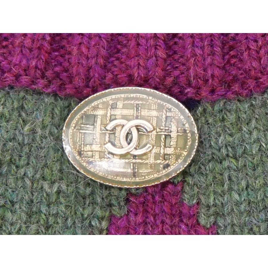 シャネル CHANEL アーガイル柄クルーネックセーター マルチ 【中古