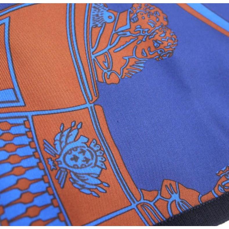 エルメス HERMES 切替ノースリーブニットワンピース 黒×ブルー カシミヤ・コットン×シルク(57161)の画像