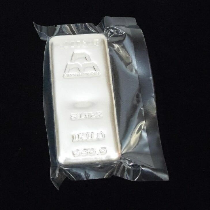 日本マテリアル 純銀 インゴット [桐箱付] 1000g(1kg) シルバー/SV999