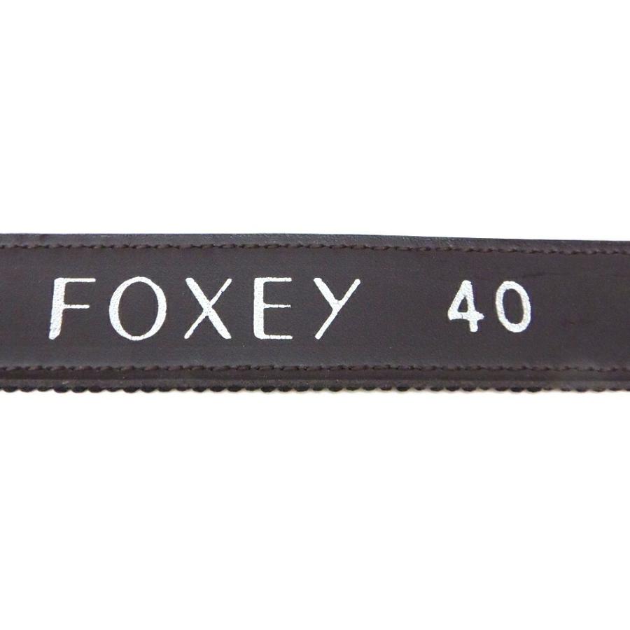 フォクシー FOXEY ベルト ラインストーン グログランリボン 黒 【中古】(57377)｜horita78｜06