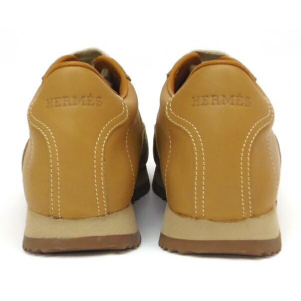 HERMES エルメス スニーカー クイック ベージュ レザー 37(57893 HERMES エルメス スニーカー クイック ベージュ レザー 37(57893