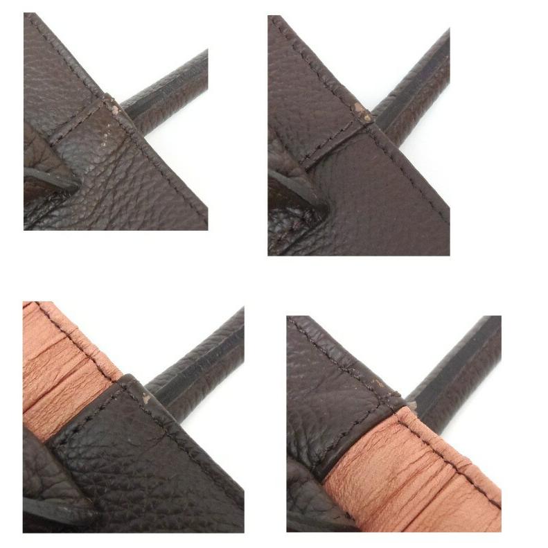 Kitamura（キタムラ） バイカラートートバッグ ブラウン×ピンク 【中古