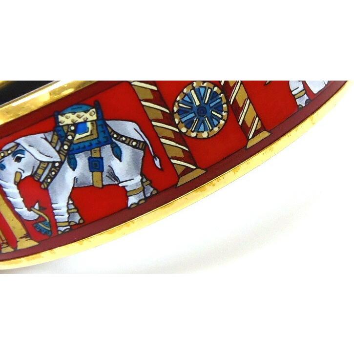 エルメス HERMES バングル エマイユGM 七宝焼き ゾウ 赤【中古 エルメス HERMES バングル エマイユGM 七宝焼き ゾウ 赤【中古