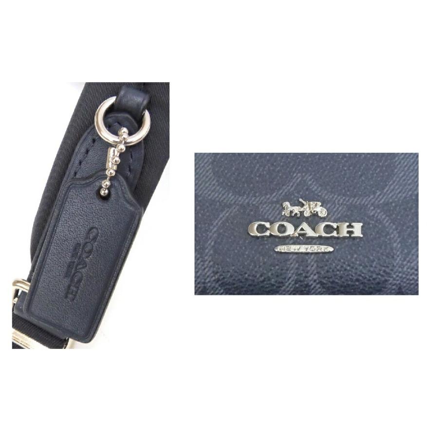 COACH スモールリュック シグネチャー アウトレット F29719 ネイビー 【中古】(58553)｜horita78｜06