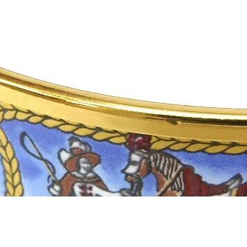 HERMES（エルメス） バングル エマイユGM 七宝焼き 馬 ブルー 【中古